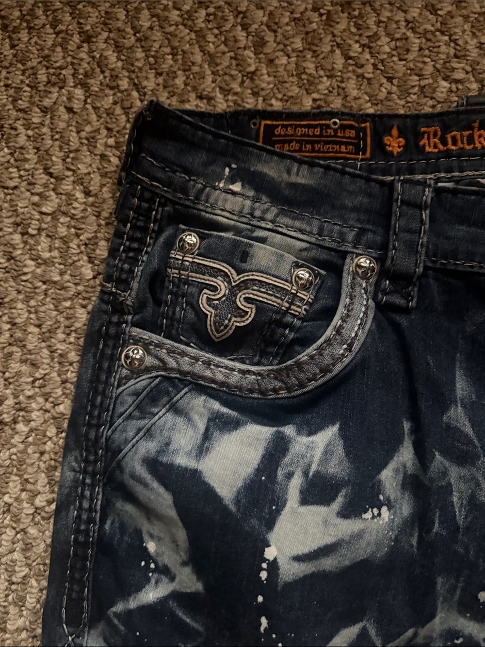 Rock Revival Men's Cael Alt Straight Jeans. Size: 36W/32.5L/18.5Inseem - Picture 3 of 11